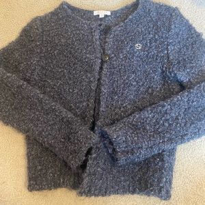 Kids size 6 gray wool Gucci cardigan.